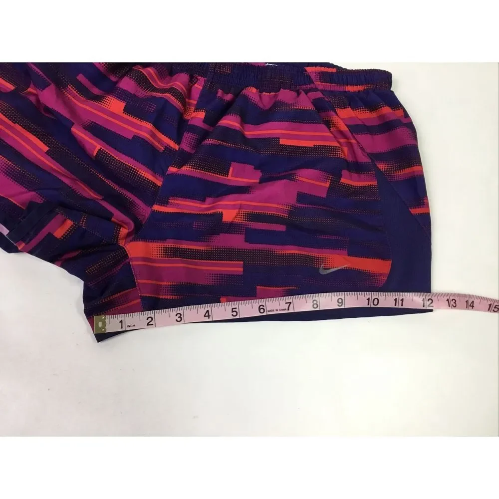 Nike Swim Board‎ Shorts Womens lined Blue multi color Draw string Size M